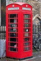 inglese telefono rosso cabina nel Cambridge foto