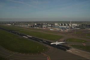 amsterdam, Olanda - ottobre 26 2022 Schiphol aeroporto nel amsterdam, aereo Visualizza dopo assunzione via foto