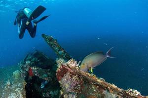 libertà nave relitto nel bali Indonesia indiano oceano foto