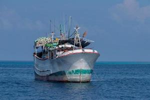 Maldive pesca pescatori barca nel Maldive a sorpresa foto