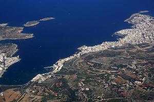 Malta aereo paesaggio a partire dal aereo foto