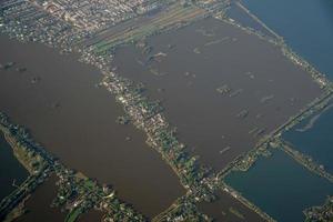 amsterdam allevato i campi aereo panorama paesaggio mentre atterraggio foto