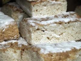 toledo Spagna Natale tradizionale marzapane dolce fatto con mandorla mulino, uova, acqua e zucchero. foto