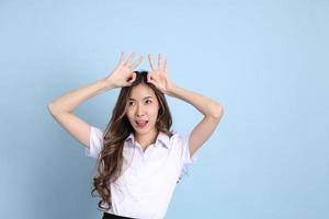 ragazza nel alunno uniforme foto