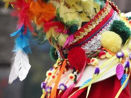 tradizionale ecuador parata costume vestito foto