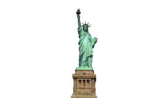 statua di libertà nuovo York città Stati Uniti d'America isolato su bianca foto