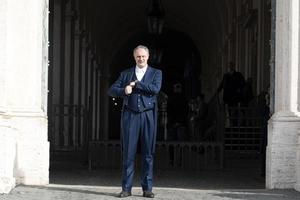 Roma, Italia. novembre 22 2019 - Presidente Sergio mattarella in arrivo a quirinale edificio foto