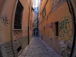 Genova storico palazzo e edifici nel vecchio cittadina foto