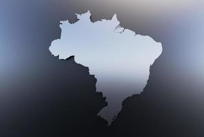 estruso carta geografica di brasile 3d rendere foto
