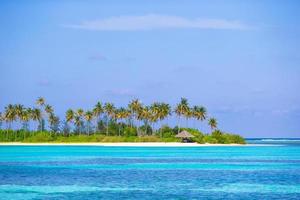 maldive, asia meridionale, 2020 - capanna su un'isola tropicale