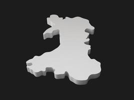 Galles carta geografica 3d isolato 3d illustrazione foto
