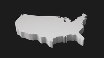 unito stati di America carta geografica - 3d illustrazione di noi carta geografica Stati Uniti d'America foto