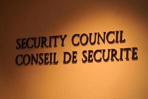 nuovo York, Stati Uniti d'America - Maggio 25 2018 unito nazioni sicurezza consiglio sala foto