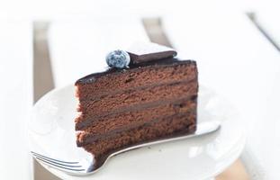 torta al cioccolato fondente foto