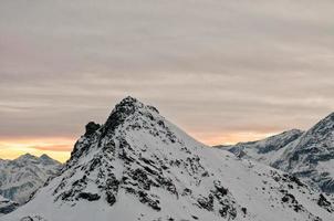 bianco della neve alpi montagna tramonto foto