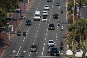 Genova, Italia - Maggio 26, 2017 - corso marconi traffico foto