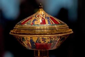 reale oro tazza o santo agnese tazza medievale foto