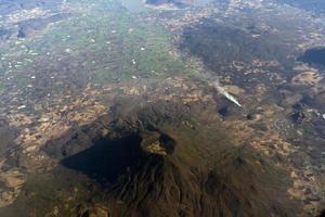 Messico Guadalajara i campi e vulcani aereo Visualizza panorama paesaggio foto