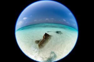 palla di neve stile Maldive tropicale Paradiso spiaggia paesaggio foto