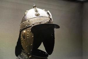 medievale armatura ferro casco dettaglio foto