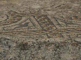 mosaico nel volubilis romano rovine nel Marocco- meglio conservato romano rovine collocato fra il imperiale città di fez e meknes foto