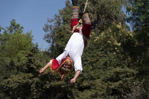 Messico città, Messico - gennaio 30 2019 - il antico danza di volantini los voladores foto