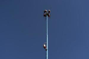 Messico città, Messico - gennaio 30 2019 - il antico danza di volantini los voladores foto