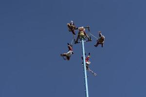 Messico città, Messico - gennaio 30 2019 - il antico danza di volantini los voladores foto