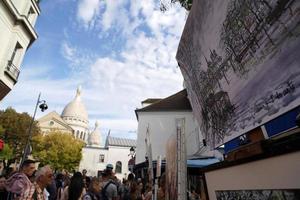 Parigi, Francia - ottobre 6 2018 - artista e turista nel montmartre foto