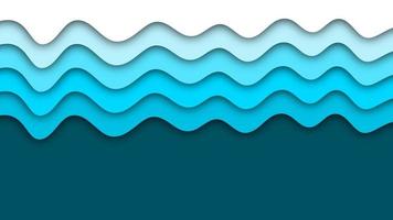 astratto sfondo pendenza blu onda papercut semplice moderno premio vettore foto