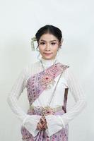 lusso ritratto di un' bellissimo tailandese ragazza nel tradizionale tailandese costume, identità cultura di Tailandia, identità cultura di Asia foto