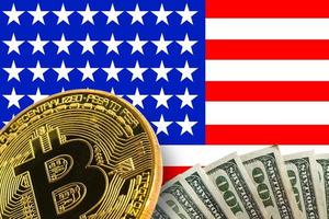 d'oro bitcoin virtuale i soldi Stati Uniti d'America foto