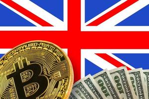 d'oro bitcoin virtuale i soldi Inghilterra foto
