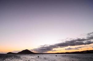 oceano Visualizza al di sopra di il tramonto foto