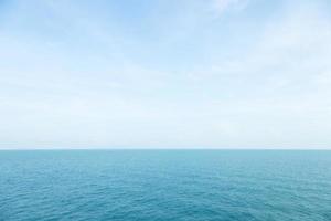 mare onde nel oceano onda spruzzi sottilmente ondulazione acqua. blu acqua e cielo sfondo. foto