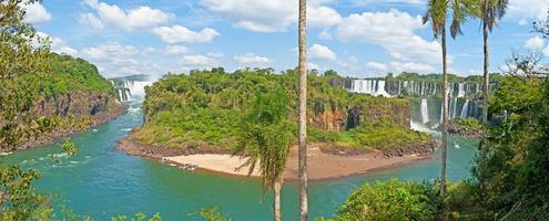 immagine a partire dal il spettacolare iguacu nazionale parco con il degno di nota cascate su il confine fra argentina e brasile foto