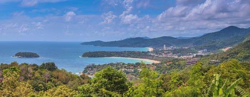 panoramico Visualizza al di sopra di Phuket spiagge a partire dal grande budda punto di vista foto