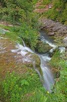 Visualizza al di sopra di il favoloso e mistico cittadina rastoke nel Croazia durante giorno foto