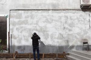 trama del vecchio muro di cemento sporco foto