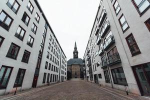 bellissimo architettura e moderno strade nel il città di Copenaghen, Danimarca. foto