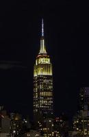 impero stato edificio nel nuovo York città a notte foto