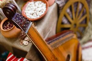 bandura vicino su, ucraino musicale strumento foto