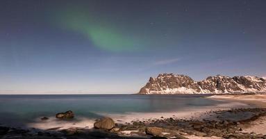 aurora boreale, settentrionale leggero nel lofoten, Norvegia foto