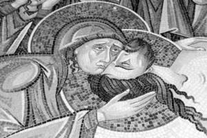 Maria e Gesù mosaico, santo sepolcro Chiesa, Gerusalemme foto