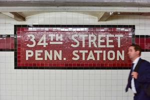 34th strada penna stazione metropolitana fermare - nyc foto