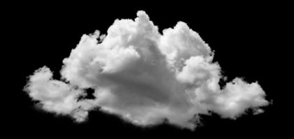 bianca nube isolato su nero sfondo, strutturato fumo, spazzola effetto foto