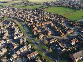 bellissimo aereo Visualizza di città luton città di Inghilterra appena prima tramonto foto