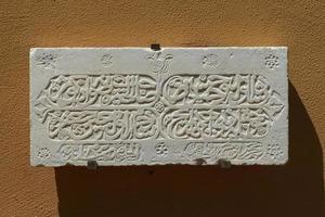 iscrizione nel antalya etnografia Museo, antalya, turkiye foto