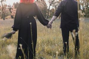 vicino su romantico scappa concetto foto