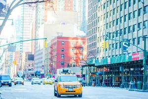 nuovo York città - jan 01 bellissimo strada di nuovo York città e America, gennaio 01, 2018 nel Manhattan, nuovo York città. foto